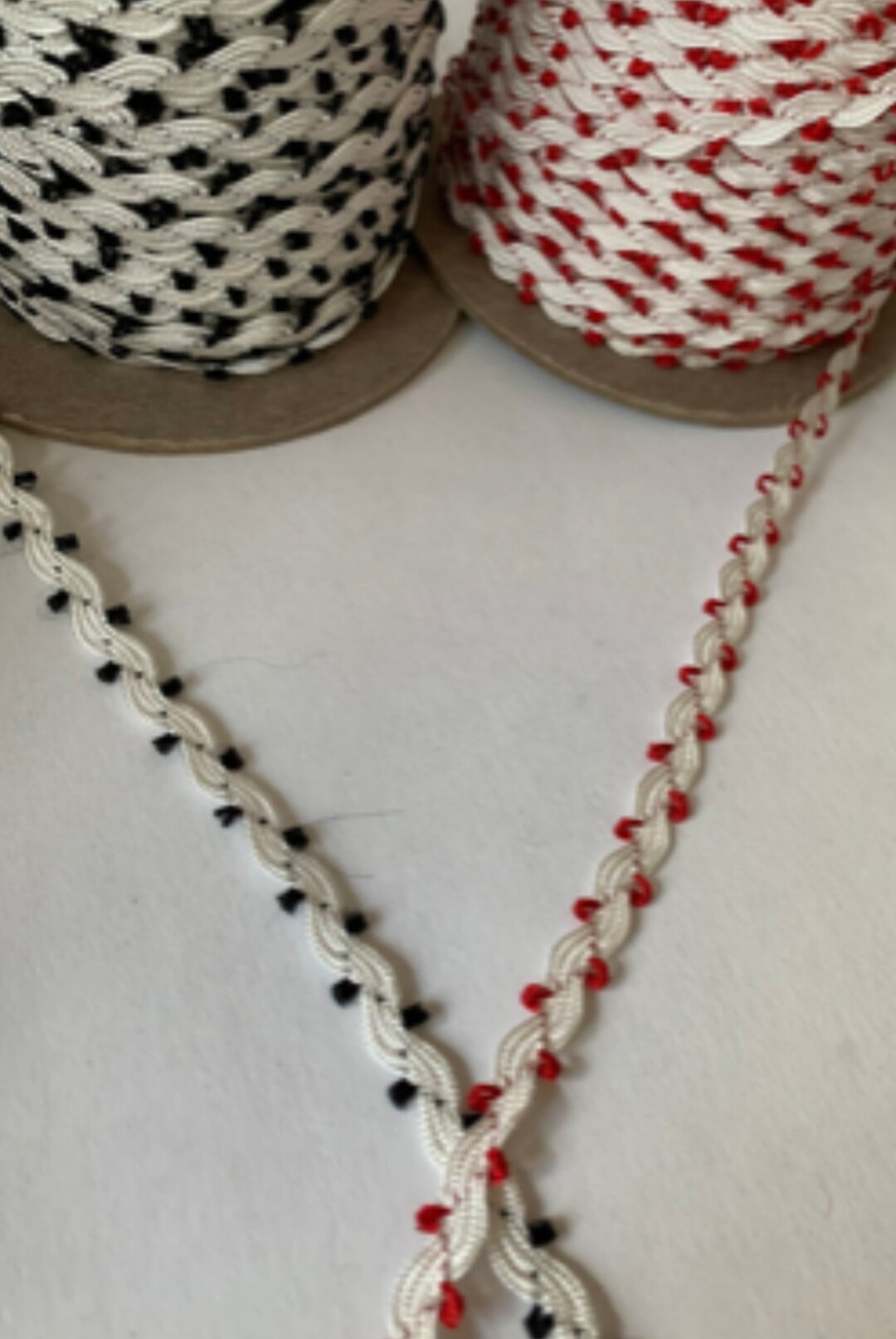 Vintage Novelty Loopped Ribbon Edge Ric Rac Trim, 3 Yards, 1/4