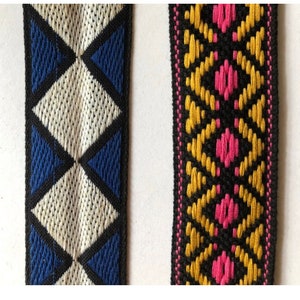 Vintage Woven geometric style Jacquard Trim, made in Germany (166)