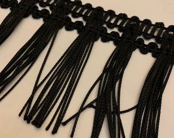 3" Tassel Fringe Black trim (056-92)