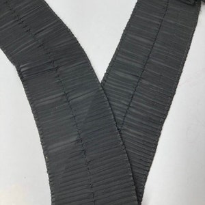 Wide Double sided Black Pleated Trim, reversible novelty pleat trim, 1 yard 2.5&quot; wide 582