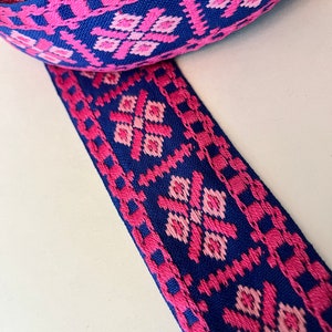 Vintage Wide Geometric, Bohemian  Woven jacquard trim , (52B)