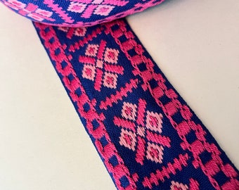 Vintage Wide Geometric, Bohemian  Woven jacquard trim , (52B)