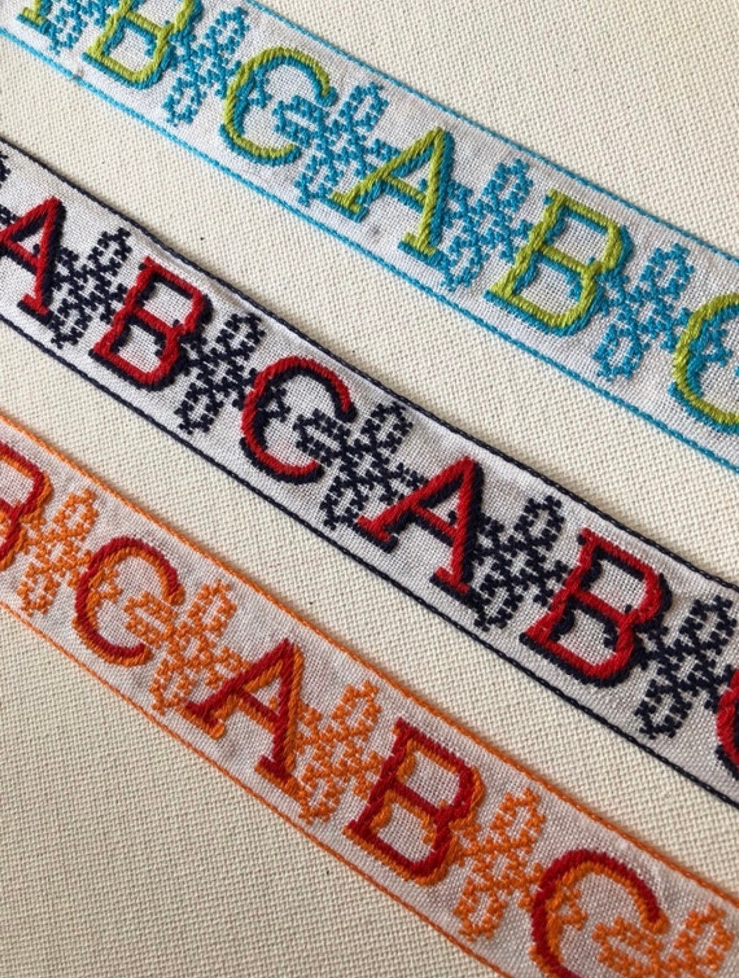 Abc Ribbons Vintage Novelty ABC, Apple, Car, Boat, Alphabet, School, Children's ...