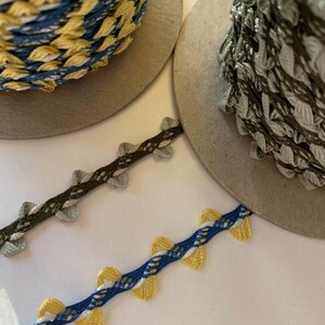 3/8" Vintage  Fancy Feather Knit Edge fancy reversible Novelty trim, 3 yards, 925