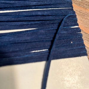Suede lacing, western lacing, 3mm navy suede lacing,  2 yards, 900