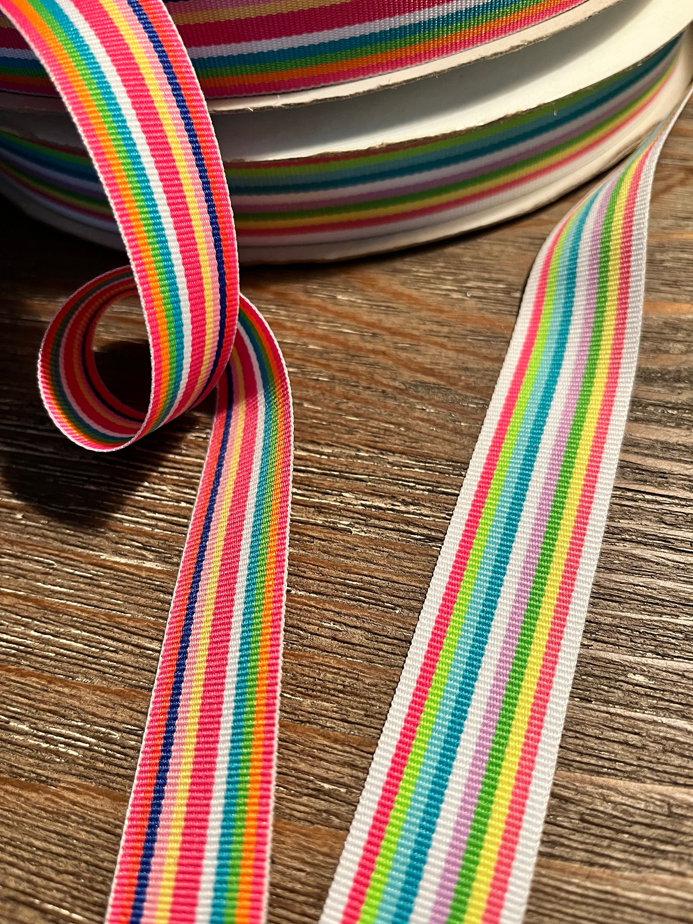 Roman Stripe Ribbon Trim, Made in USA, Candy Color Ribbon, Dynamic ...