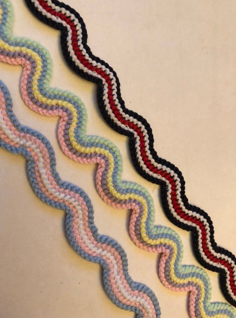 Novelty Striped Ric Rac, Vintage Multi Colors Ribbon, 287 - Etsy