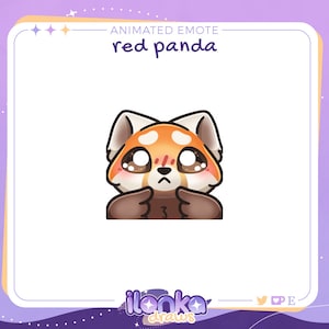 Shy red panda | Animated emote