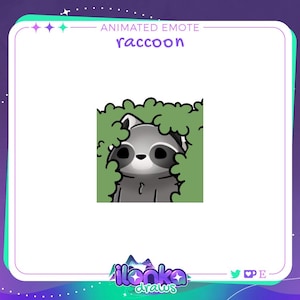 Piel de mapache / Emote animado de Twitch/Discord