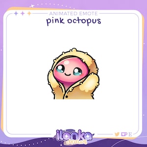 BLANKIES Pink Octopus | Animated Twitch/Discord emote