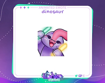 Rave dinosaur | Animated twitch/discord emote