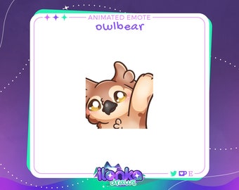 Wave Owlbear | Cute twitch/discord animated emote