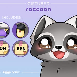 Raccoon | GifTuber / PNGTuber - Base expression