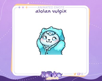 BLANKIES alolan vulpix | Cute animated twitch/discord emote