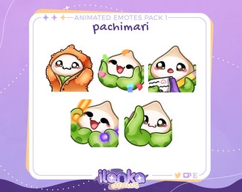 Pachimari | Twitch/Discord animated emotes pack 1 (set of 5)