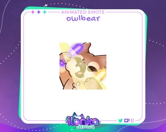 Rave Owlbear | Cute twitch/discord animated emote