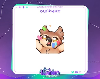 Hype Owlbear | Cute twitch/discord animated emote