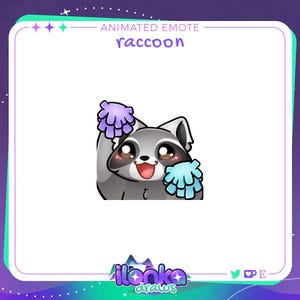 Animación de mapache / Emote animado de Twitch/Discord