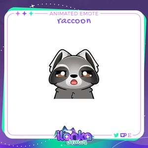 Mapache, ¿eh? / Emote animado de Twitch/Discord