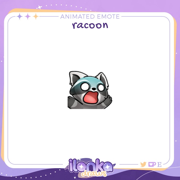 Running scared raccoon | Animated emote