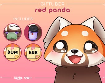 Roter Panda | GIFtuber - Basisausdruck + Aktivposten