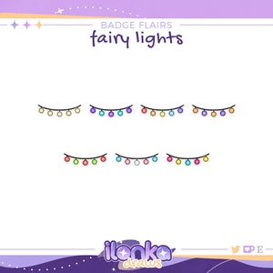 Fairy lights | Twitch badge flairs (set of 7)