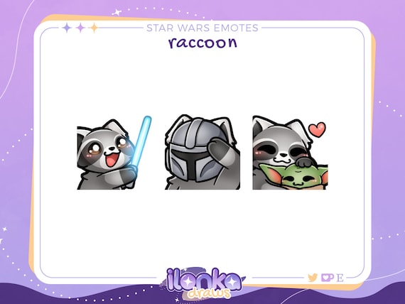 Raccoon | Star Wars Twitch/Discord emotes (set of 3)