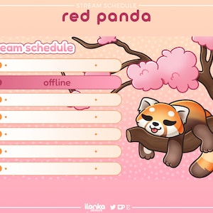 Rode panda | Streamschema (PNG en bewerkbare PSD)