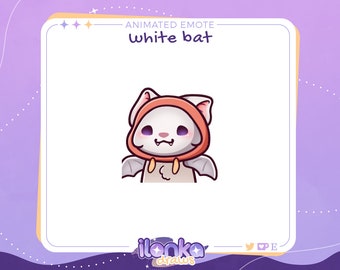 Wiggle white bat | Twitch/Discord animated emote