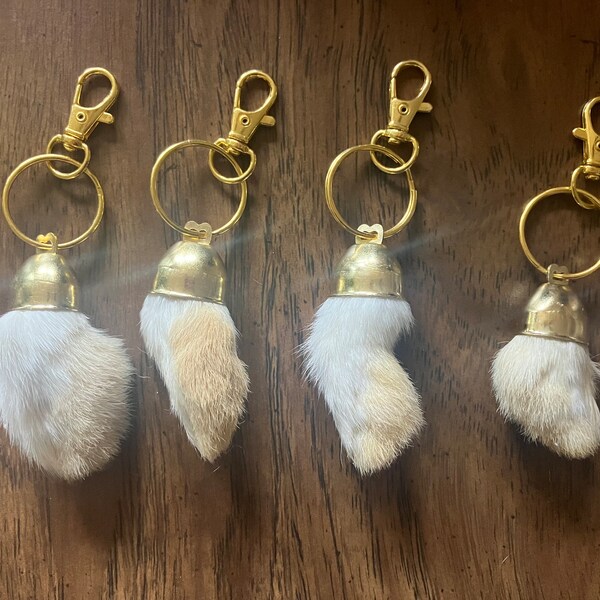 Rabbit Foot Keychain Etsy
