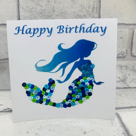 Blue Mermaid Card Blue Mermaid Card