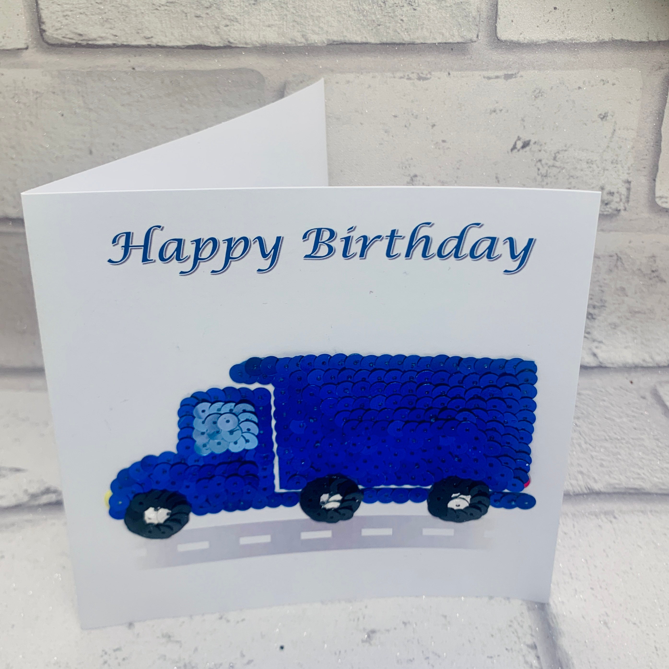 Custom Happy Birthday Lorry Card for Him, Personalised Lorry Card ...