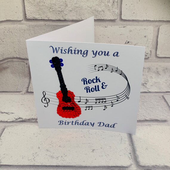 Birthday Card For Son - Rock Star Guitar Design - A5 Gloss - Blank Inside - View #14
