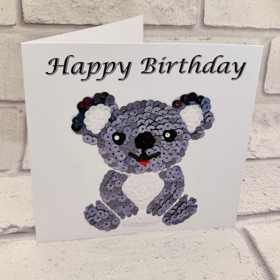 Custom Happy Birthday Koala Card for Kids Personalised Koala - Etsy