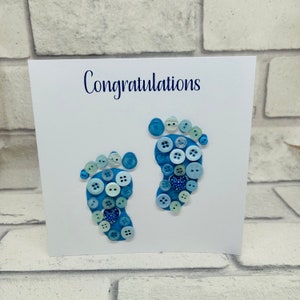 Congratulations new baby card, personalised new Baby Boy Card, Birth Announcement card, custom baby shower card, for parents, for new son