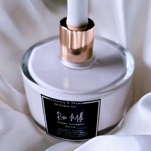 Rose Milk Rice Ceramide Serum With Vegan Collagen | Hyaluronic Acid | For Glowing Crease-free Makeup | Organic | Natural | Skincare image 3