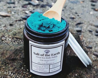 Salt of the Earth | Botanical Deep Sea Body Polish | Exfoliating Scrub | Marine extract | French Sea Salt | Squalane | Organic Skincare