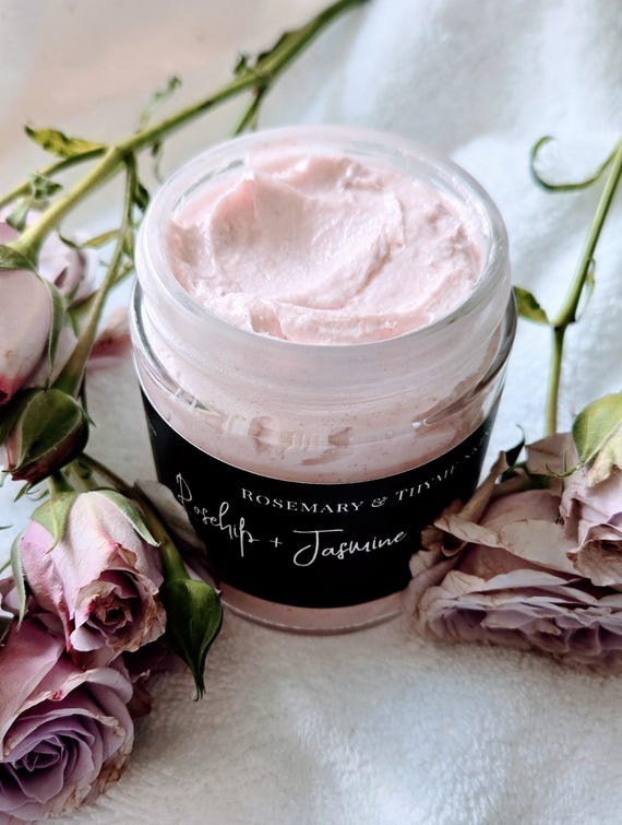 Rosehip + Jasmine ~ Luxury Foaming Sugar Scrub with Niacinamide | Cleansing Shower Cream | Paraben Free | Organic Skincare | Vegan