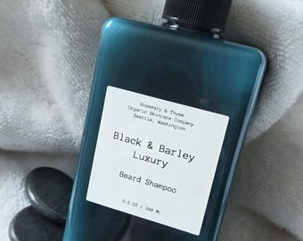 Black & Barley Luxury ~ Shampoo biologico per barba ~ Senza solfati ~ Vegano