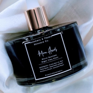 Moon Flower Night Elixir | Liquid Gold Face Oil | Anti-aging Serum | Luxurious Organic Skincare | Vegan