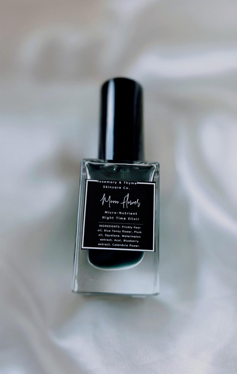 Moon Flower Night Elixir | Liquid Gold Face Oil | Anti-aging Serum | Luxurious Organic Skincare | Vegan image 4