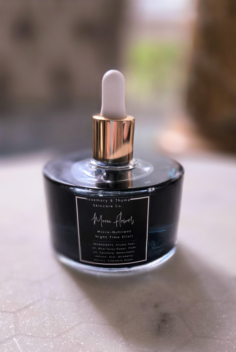 Moon Flower Night Elixir | Liquid Gold Face Oil | Anti-aging Serum | Luxurious Organic Skincare | Vegan image 10