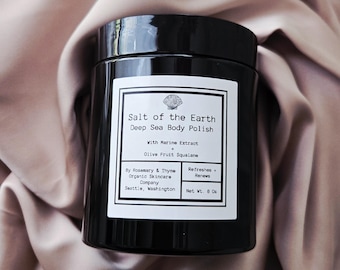 Salt of the Earth | Botanical Deep Sea Body Polish | Exfoliating Scrub | Marine extract | Velvet Sea Salt | Squalane | Organic Skincare