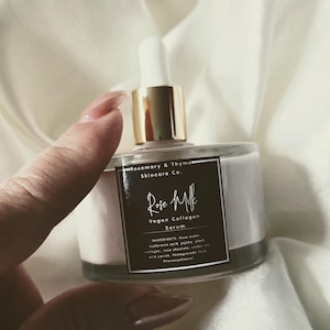 Rose Milk Rice Ceramide Serum With Vegan Collagen | Hyaluronic Acid | For Glowing Crease-free Makeup | Organic | Natural | Skincare image 7