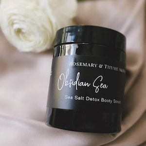 Obsidian Sea | Icelandic Detoxifying Sea Salt Booty + Body Scrub | Organic Vegan Skincare