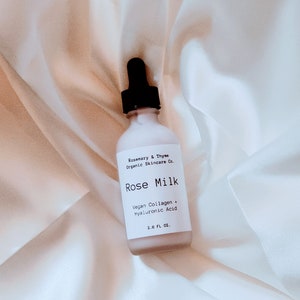 Hydrating Rose Milk Dark Spot Serum | Vegan Collagen | Rice Ceramides | Facial Care | Hyaluronic Acid | Organic | Natural | Skincare