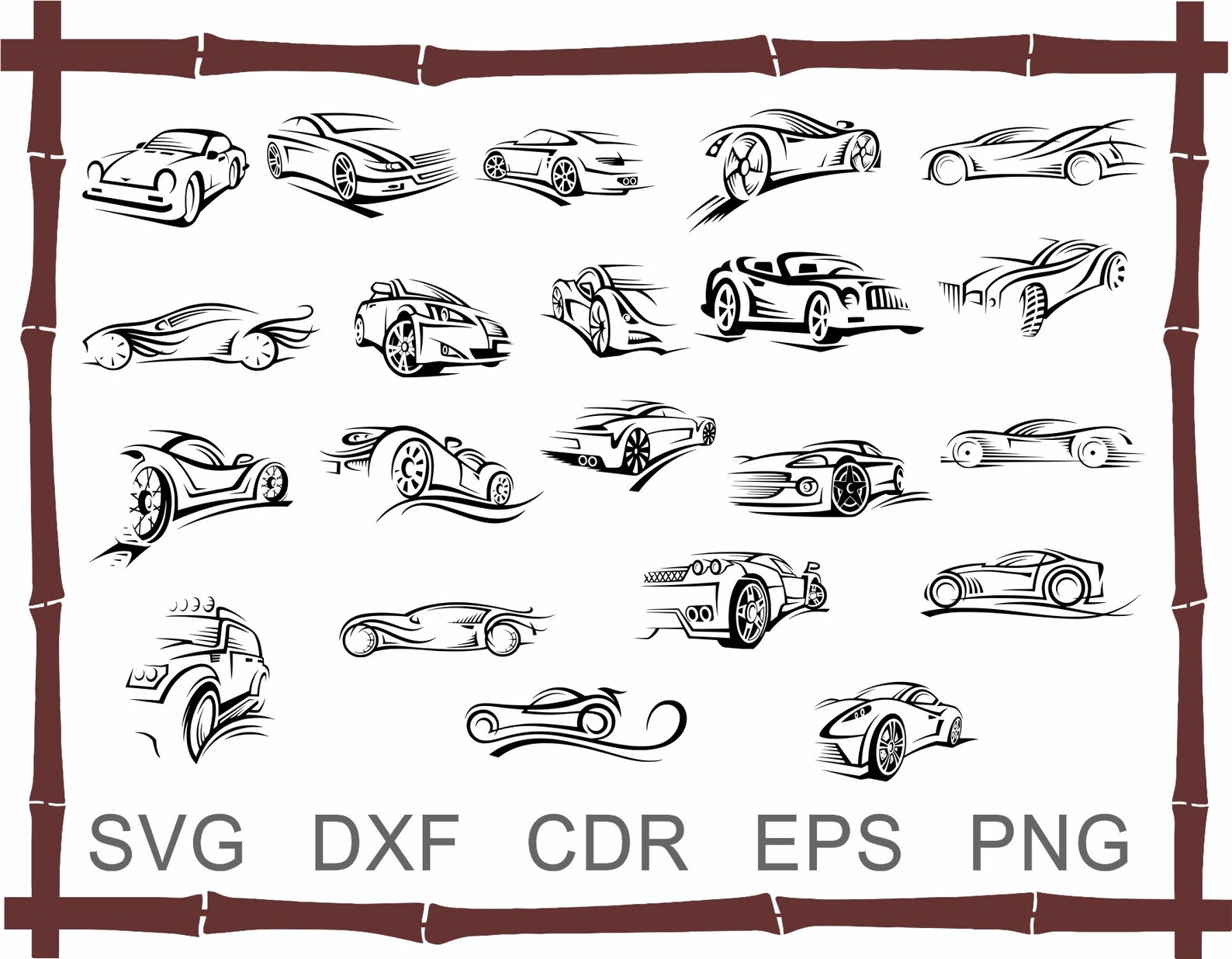 Fichiers vecteur de voiture Voiture Silhouette Svg Car Decal Etsy France