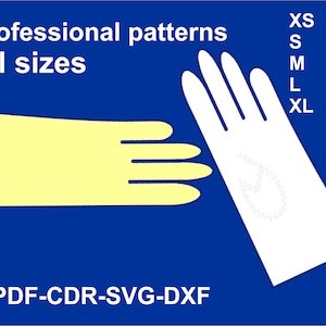 Leather gloves patterns all sizes, Gloves PDF, Leather Gloves vector, Leather Gloves Clipart, Files for Cricut, Files For Silhouette