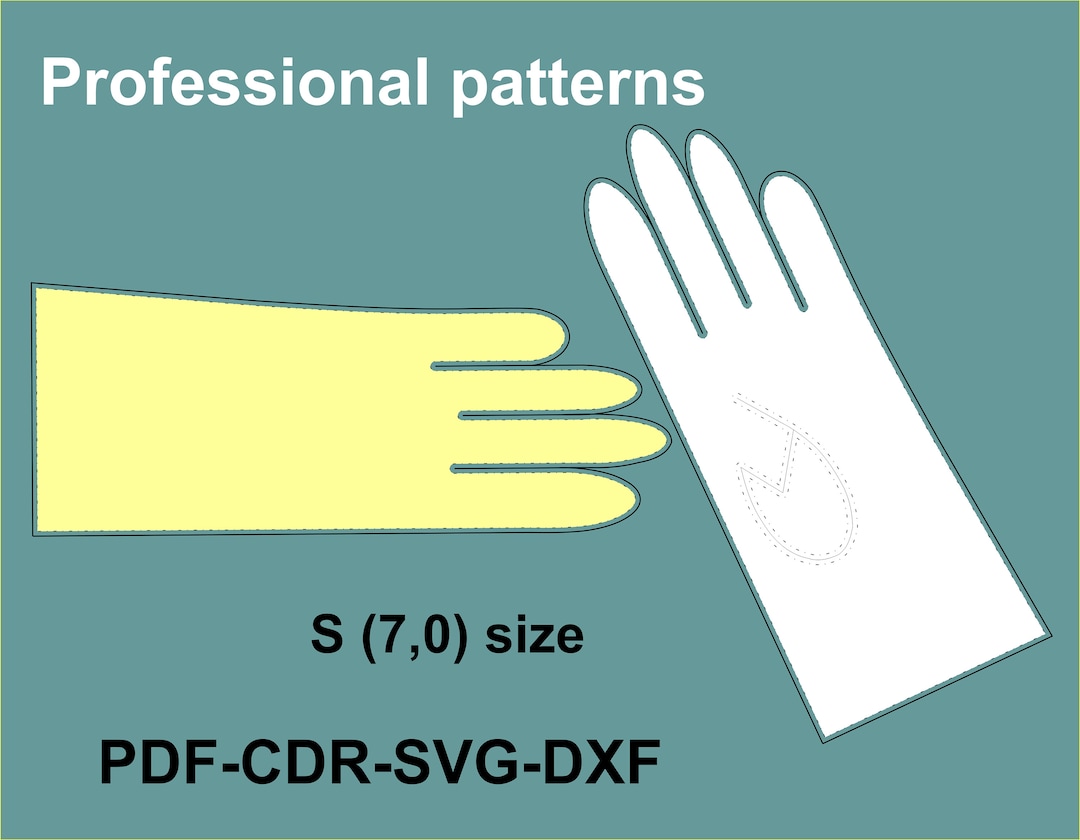 Leather Gloves Patterns Size S 70 Gloves PDF Leather Etsy