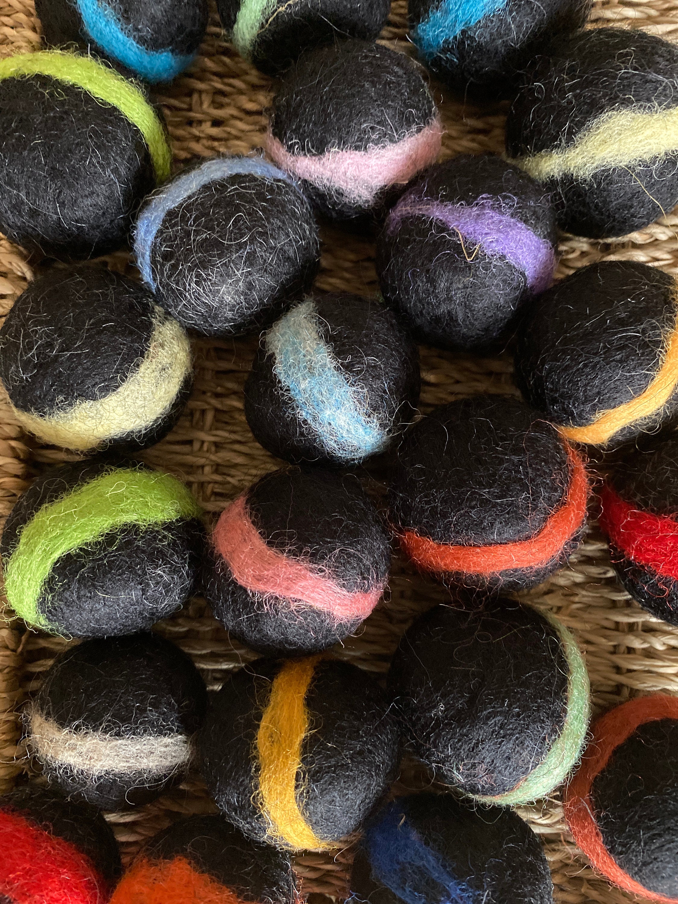 Jouet Balle Chat | Lot de 3 Laine Naturelle . Jouet Pour Faire Bouger Les Chats Fabriqué en France